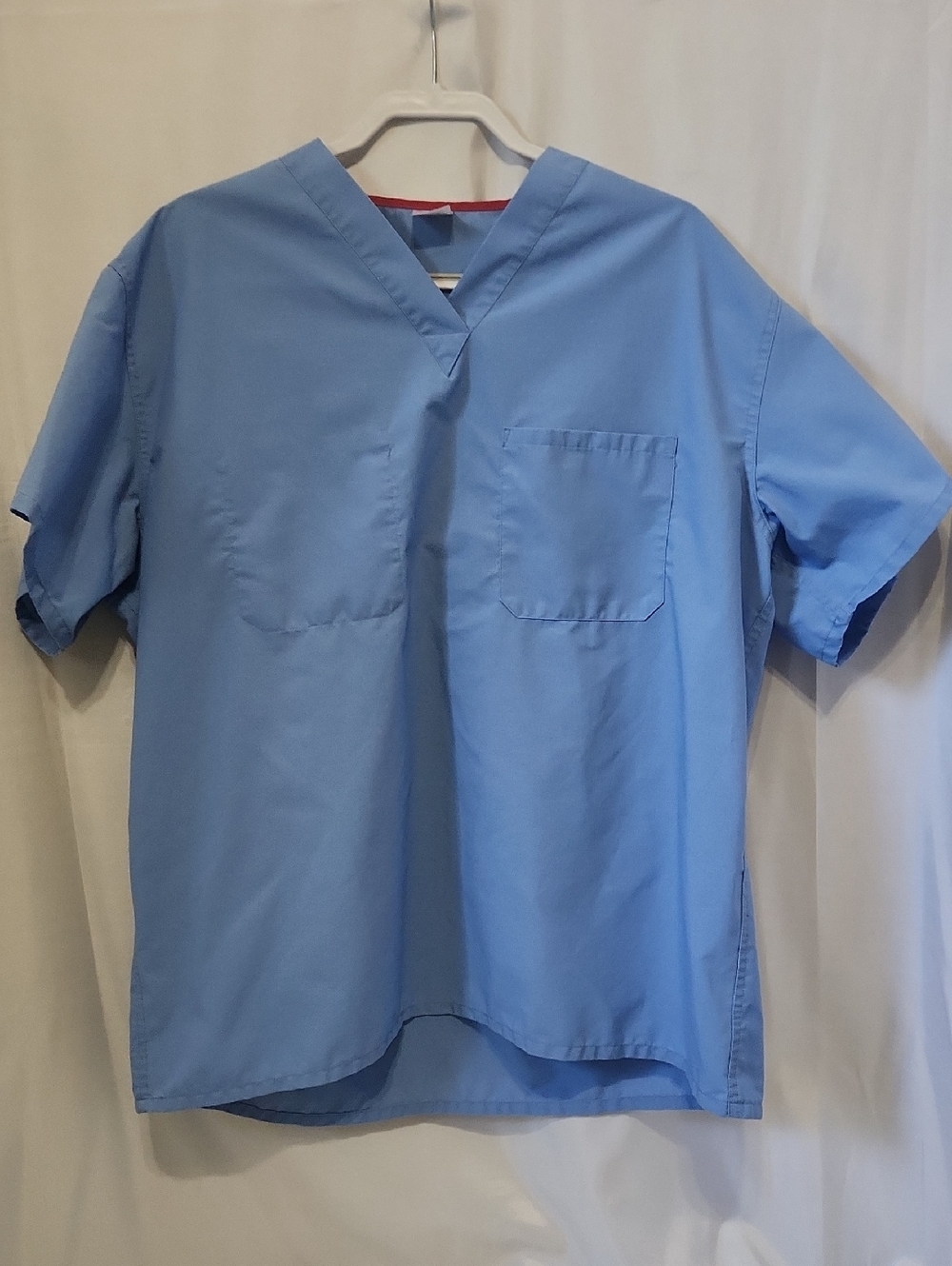 Light Blue Medical Scrub Top - V-Neck Reverisble